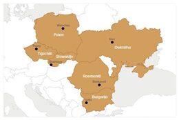 Bron: website Arcona Capital. Weergave van de landen waar het fonds assets bezit.