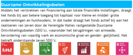 Bron: Factsheet van het fonds. Een aantal concrete ontwikkelingsdoelen van het fonds